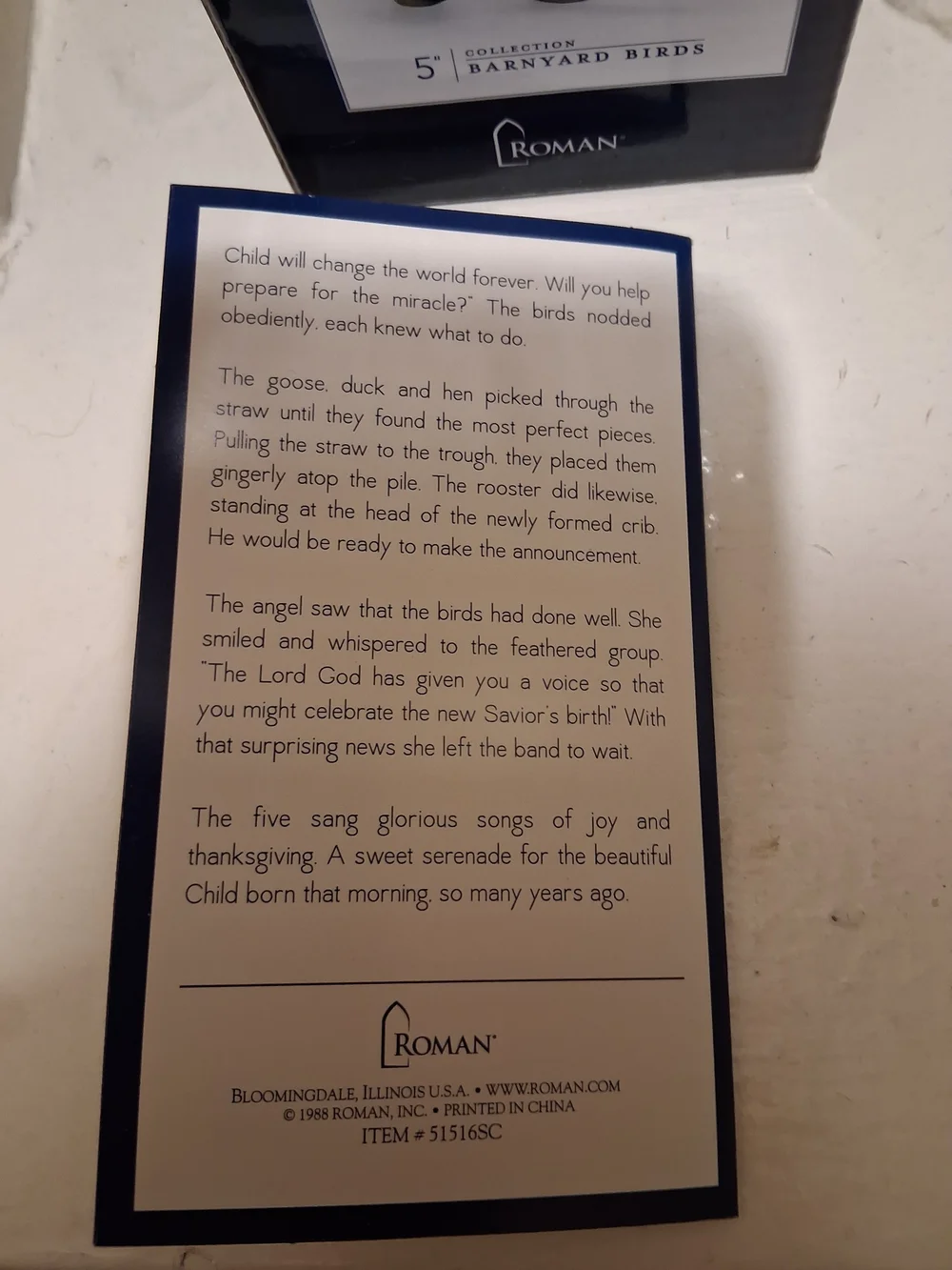 NIB Fontanini Barnyard Birds Set